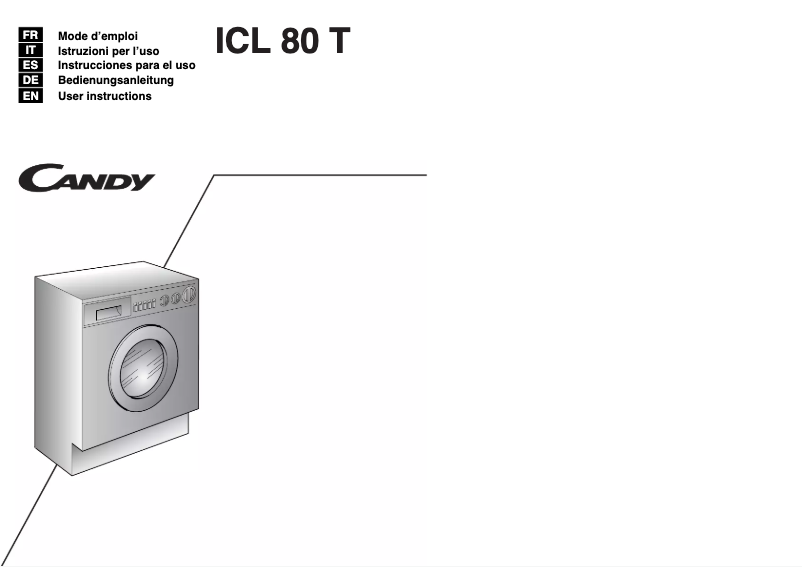 Page n°1 - Manuel utilisateur Candy LB ICL 80 T1