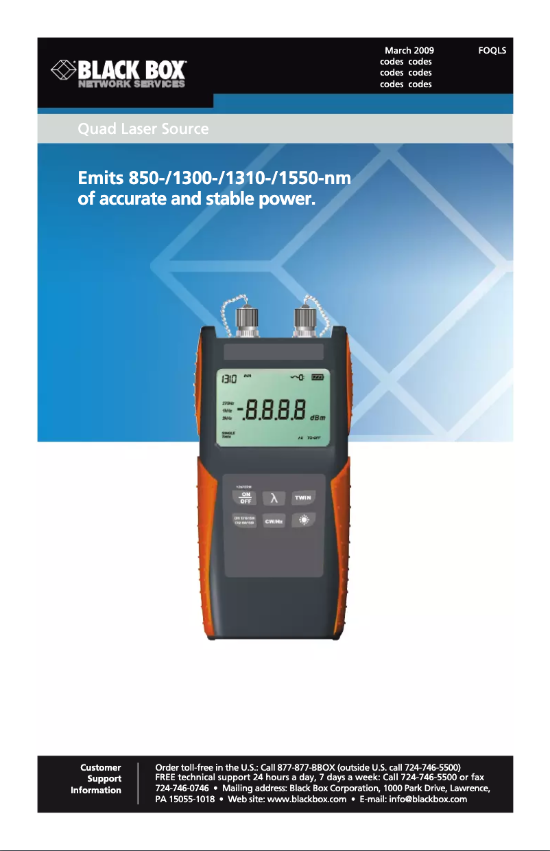 Image de la première page du manuel de l'appareil FOQLS