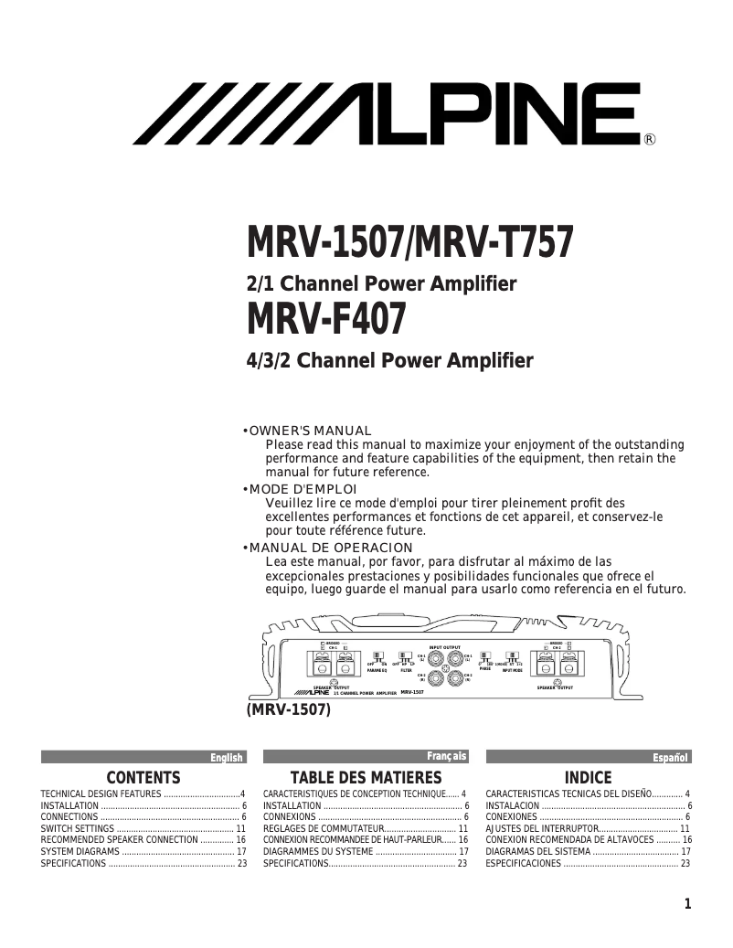 Image de la première page du manuel de l'appareil T757