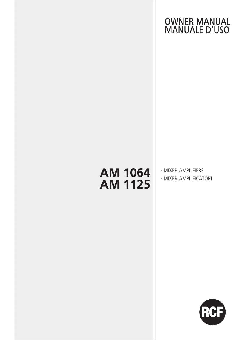Image de la première page du manuel de l'appareil AM 1064
