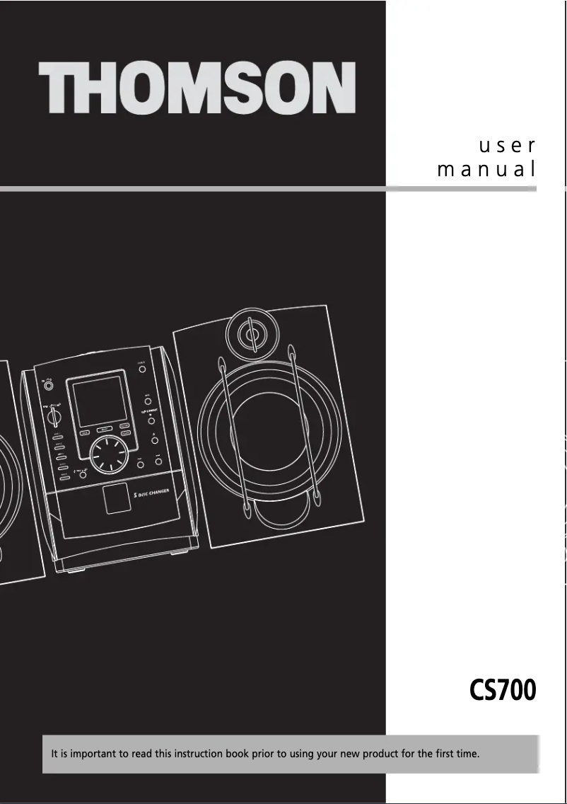 Page 1 de la notice Manuel utilisateur Thomson CS700
