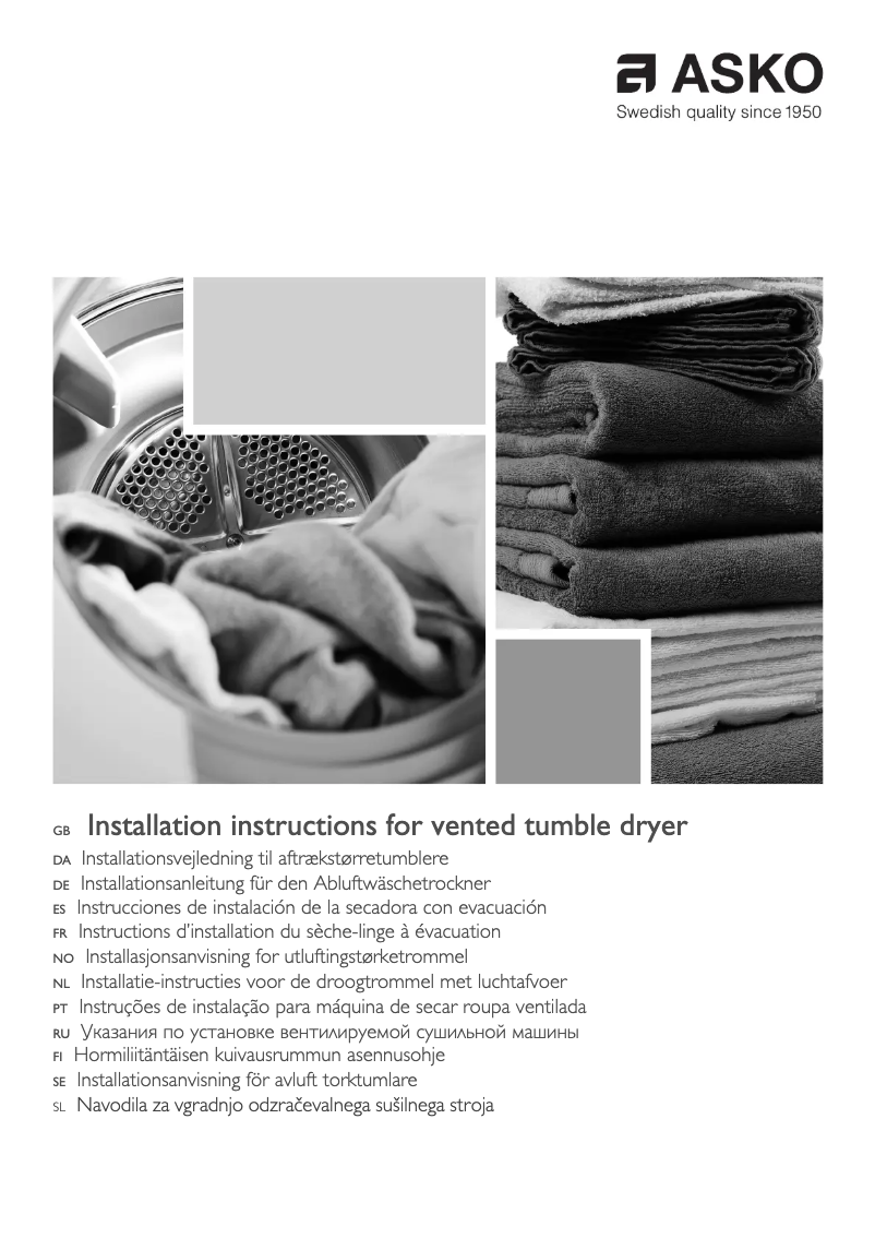 Página 1 del manual Manual de usuario Asko T754