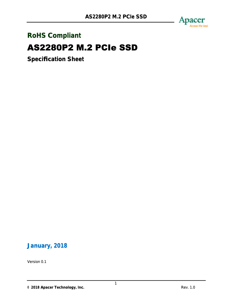 Image de la première page du manuel de l'appareil AS2280P2