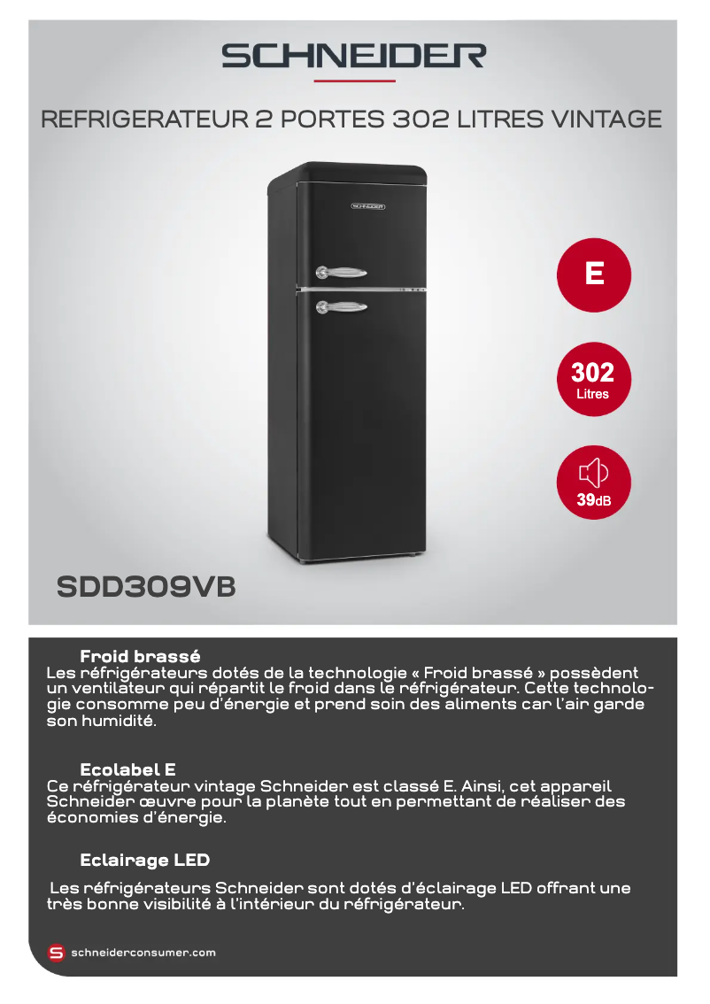 Página 1 del manual Ficha técnica Schneider SCDD309VB