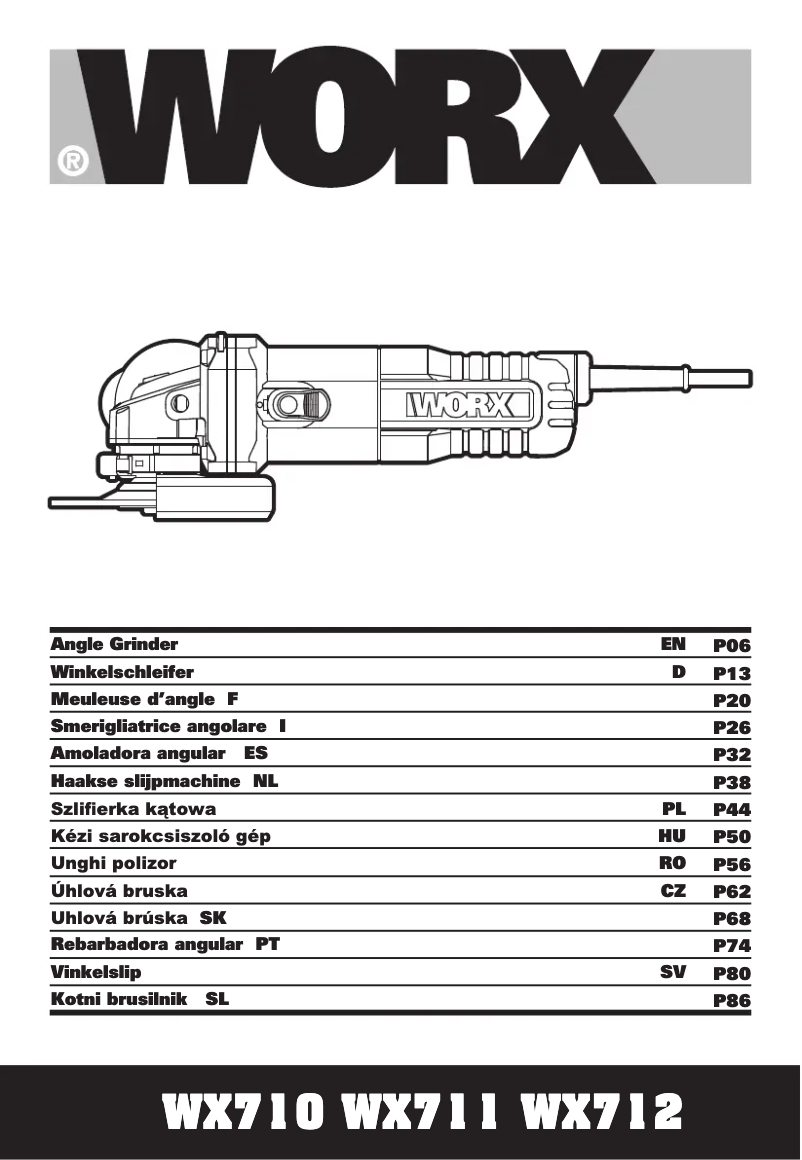 Page n°1 - Manuel utilisateur Worx WX710