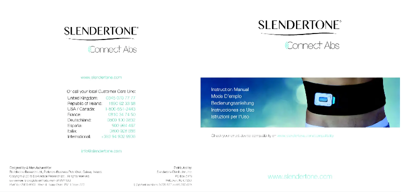 Página 1 del manual Manual de usuario Slendertone Connect Abs