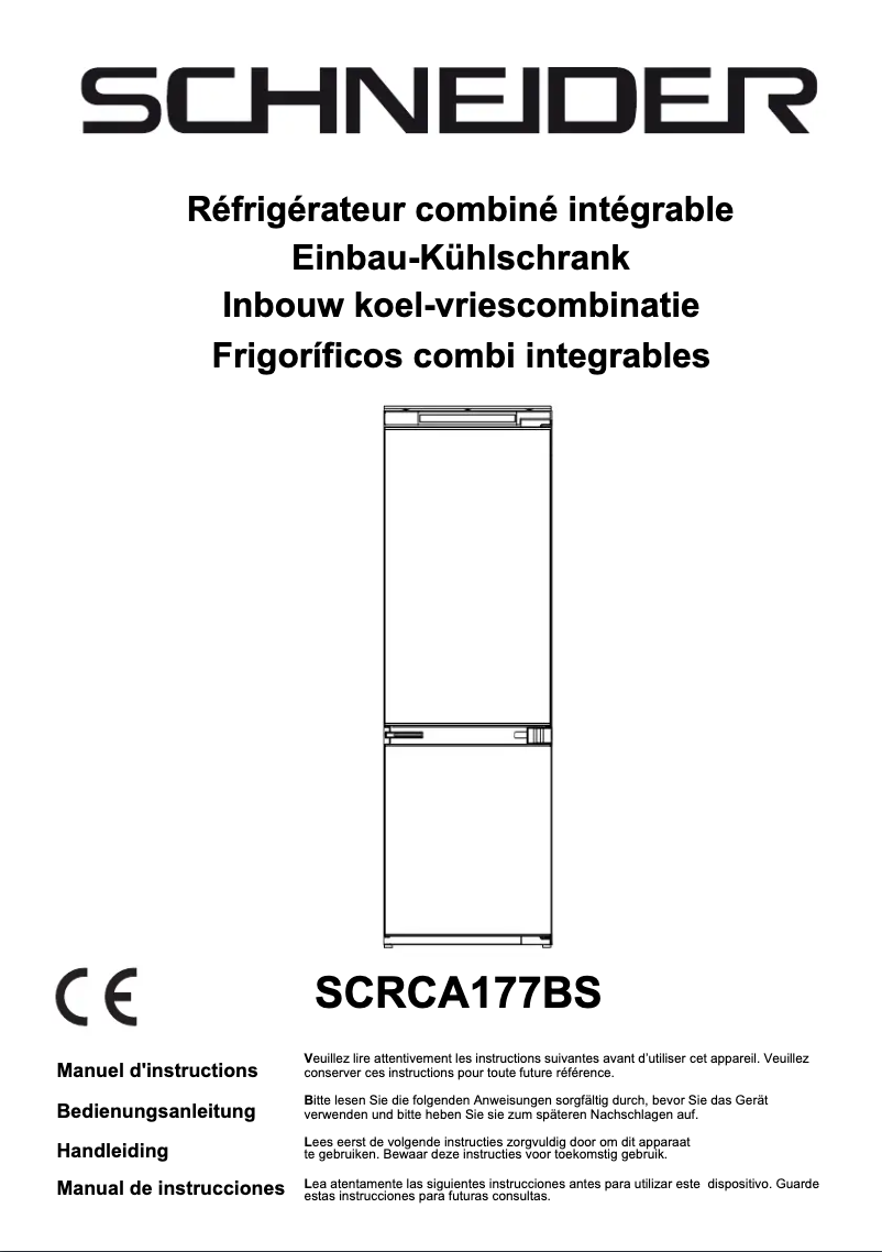 Image de la première page du manuel de l'appareil SCRCA177BS