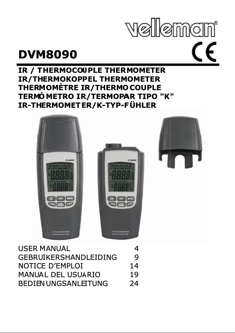 Page n°1 - Manuel utilisateur Velleman DVM8090