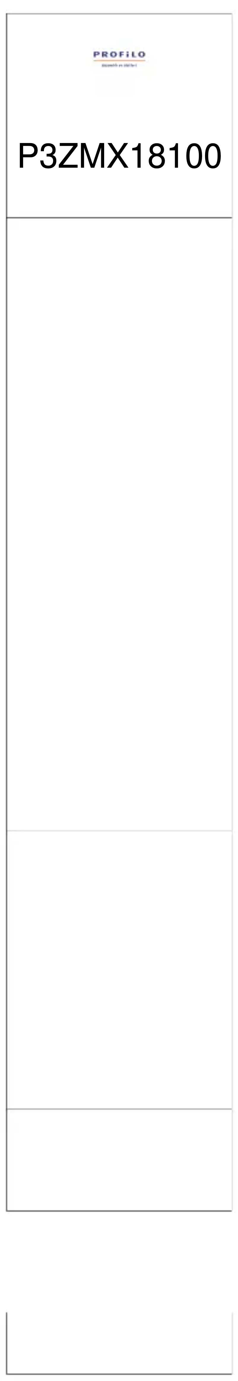 Page 1 de la notice Manuel utilisateur Profilo P3ZMX18100