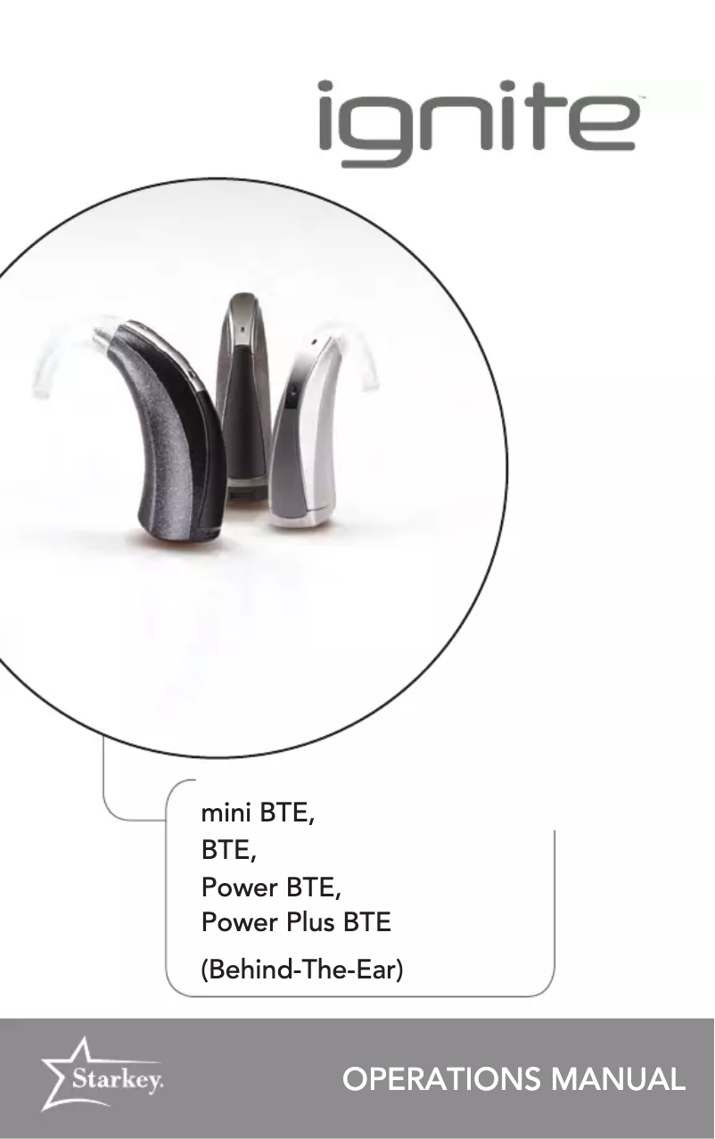 Image de la première page du manuel de l'appareil Ignite BTE