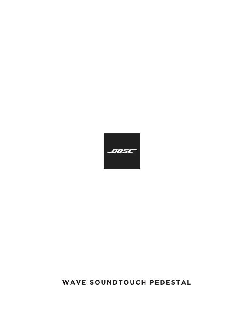 Image de la première page du manuel de l'appareil Wave SoundTouch Pedestal