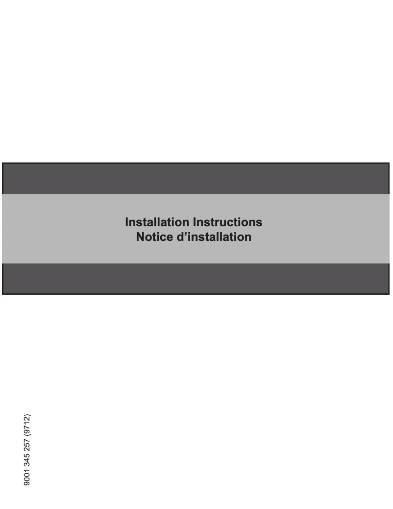 Page n°1 - Guide d'installation Bosch SGE68X55UC