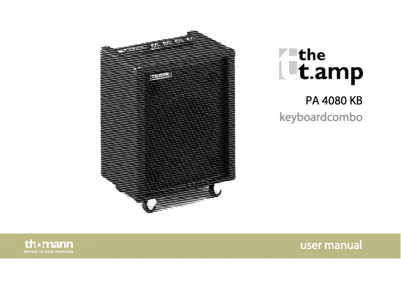 Page 1 de la notice Manuel utilisateur the t.amp PA 4080 KB