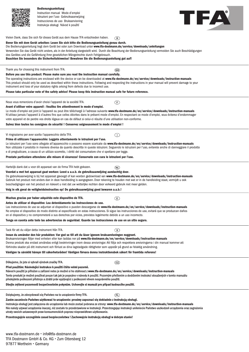 Imagen de la primera página del manual del dispositivo 18.6010.02.40