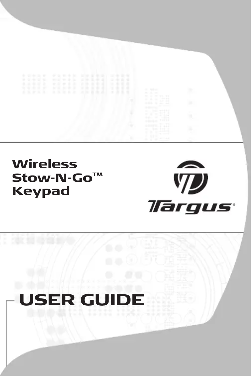 Page 1 de la notice Manuel utilisateur Targus AKP07EU