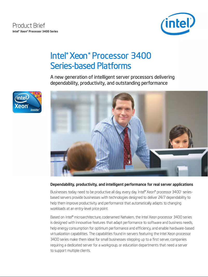 Page n°1 - Manuel utilisateur Intel Xeon X3440