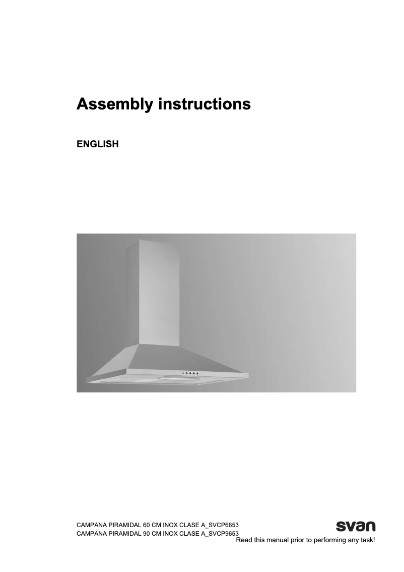 Page 1 de la notice Manuel utilisateur SVAN SVCP9653