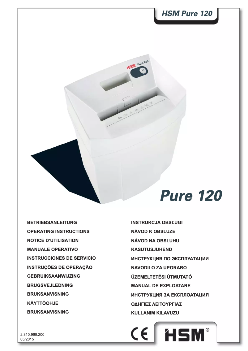 Page n°1 - Manuel utilisateur HSM Pure 120c