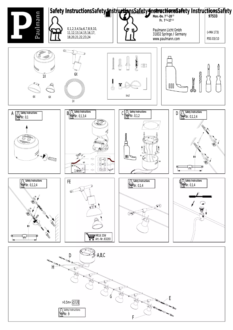 Page 1 de la notice Manuel utilisateur Paulmann Sheela 975.33
