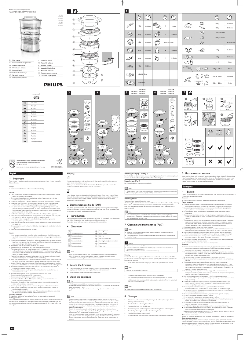 Page n°1 - Manuel utilisateur Philips Daily Collection HD9115