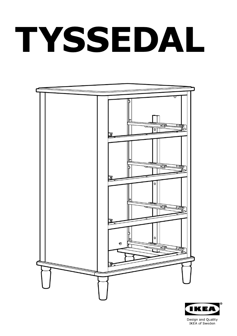 Image de la première page du manuel de l'appareil TYSSEDAL (4 drawers)