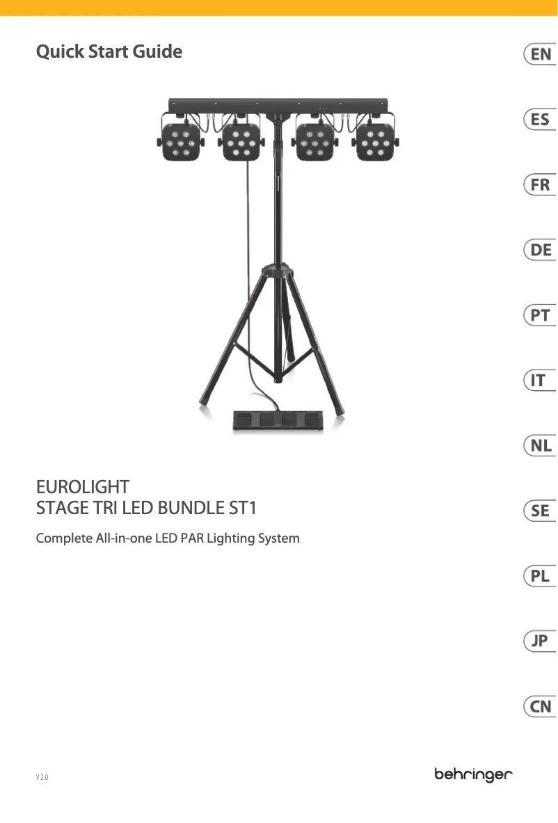 Page n°1 - Manuel utilisateur Behringer STAGE TRI LED BUNDLE ST1