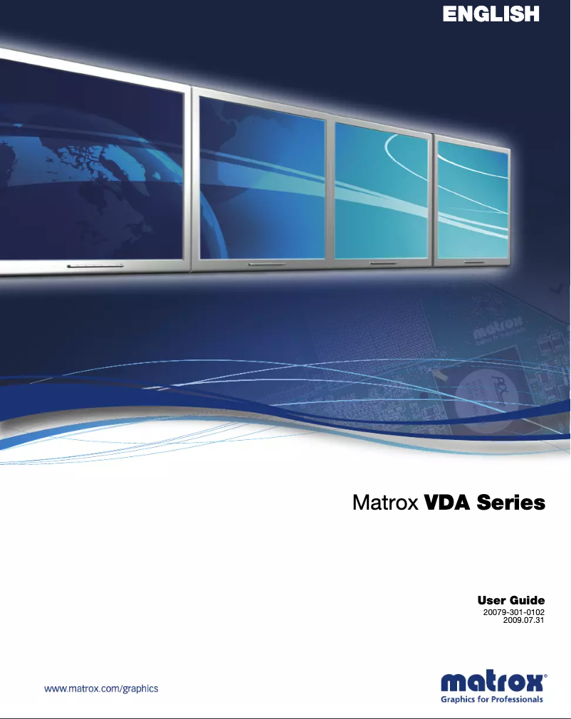 Page n°1 - Manuel utilisateur Matrox VDA1164-KITF