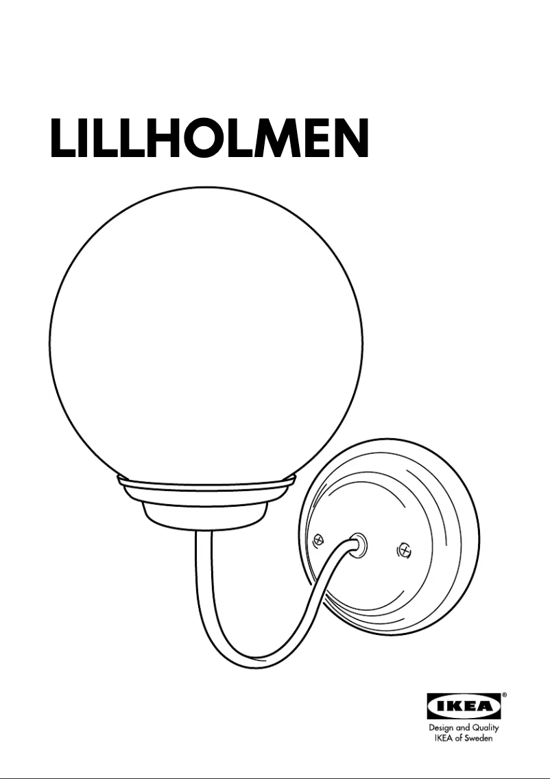 Page 1 de la notice Manuel utilisateur Ikea LILLHOLMEN (Wall)