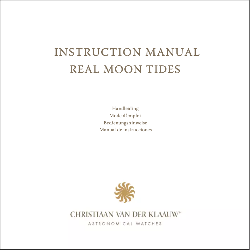 Página 1 del manual Manual de usuario Christiaan van der Klaauw Real Moon Tides CKRS3324