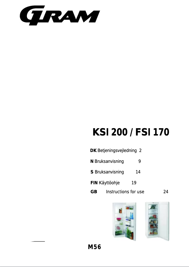 Page n°1 - Manuel utilisateur Gram KSI 200-00 G