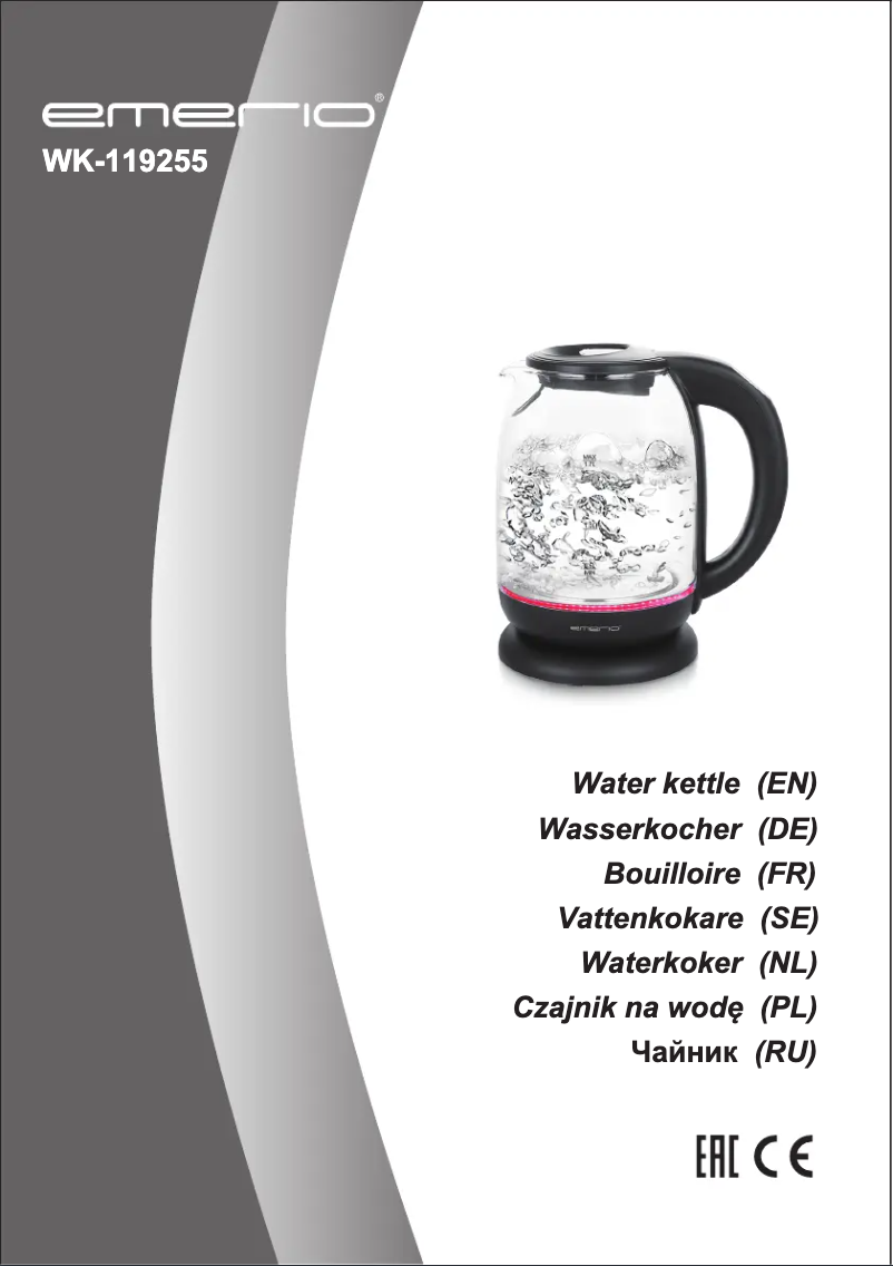 Page n°1 - Manuel utilisateur Emerio WK-119255