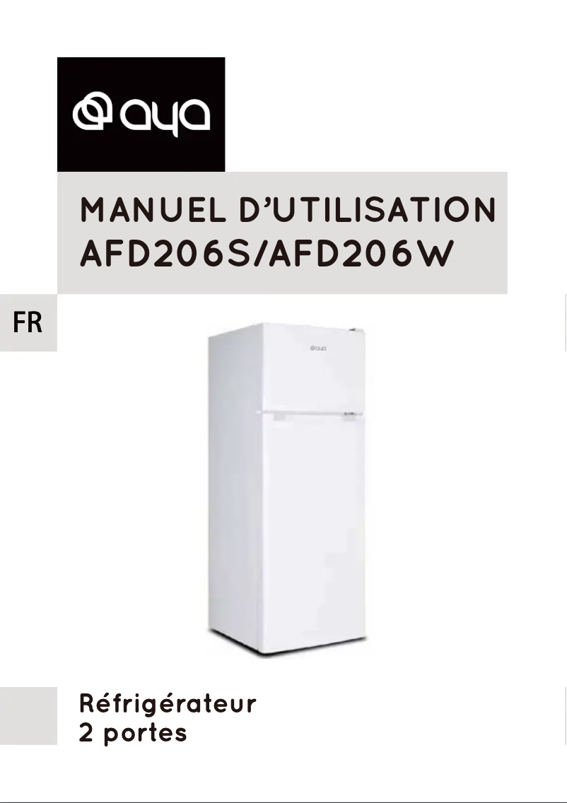 Page n°1 - Manuel utilisateur AYA AFD206S