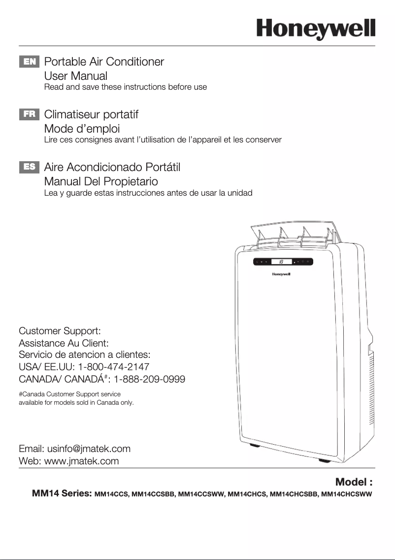 Page n°1 - Manuel utilisateur Honeywell MM14CCSBB