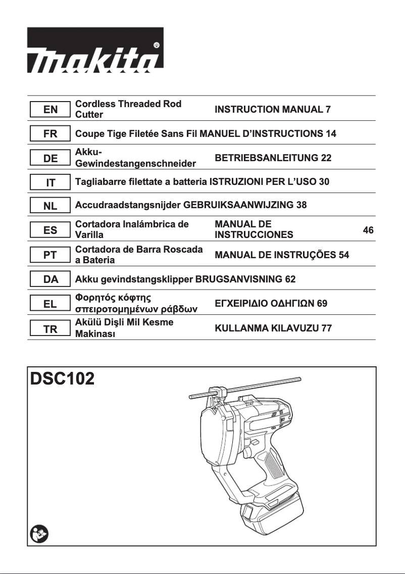 Page n°1 - Manuel utilisateur Makita DSC102ZJ