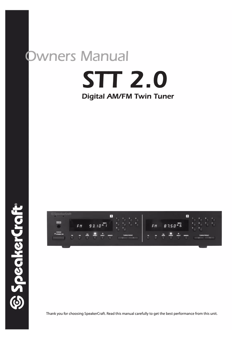 Image de la première page du manuel de l'appareil STT 2.0