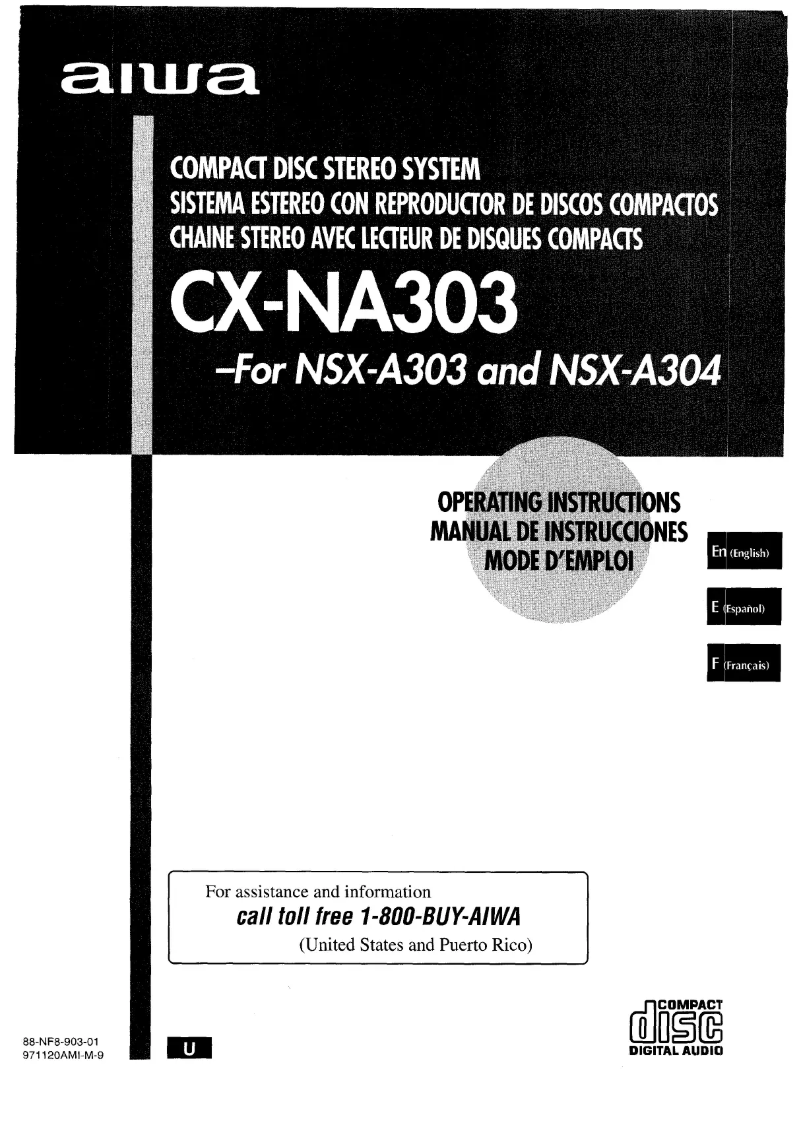 Page n°1 - Manuel utilisateur Aiwa NSX-A304