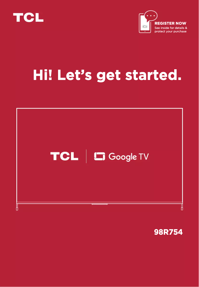 Page 1 de la notice Manuel utilisateur TCL 98R754