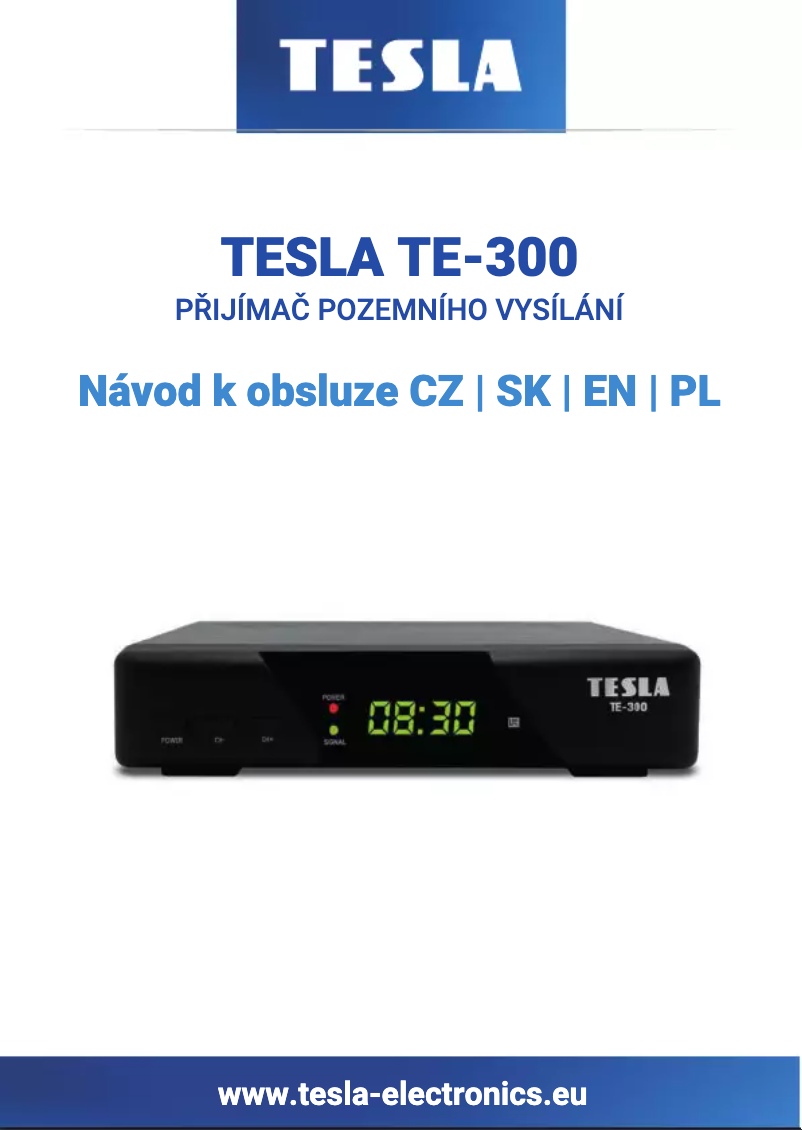 Page n°1 - Manuel utilisateur Tesla TE-300