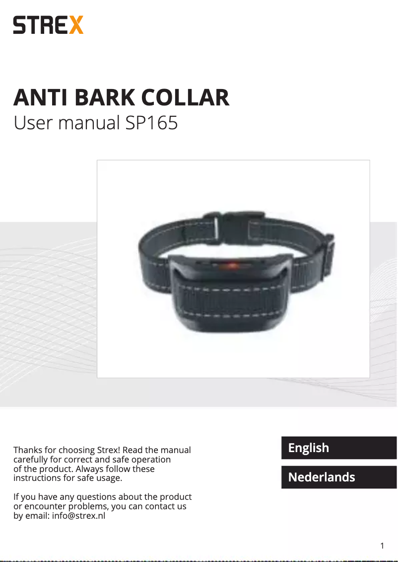 Image de la première page du manuel de l'appareil SP165