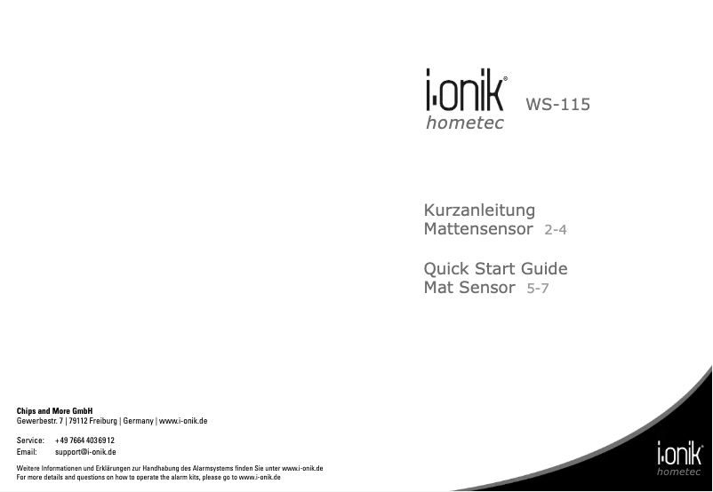 Page 1 de la notice Manuel utilisateur i-onik WS-115