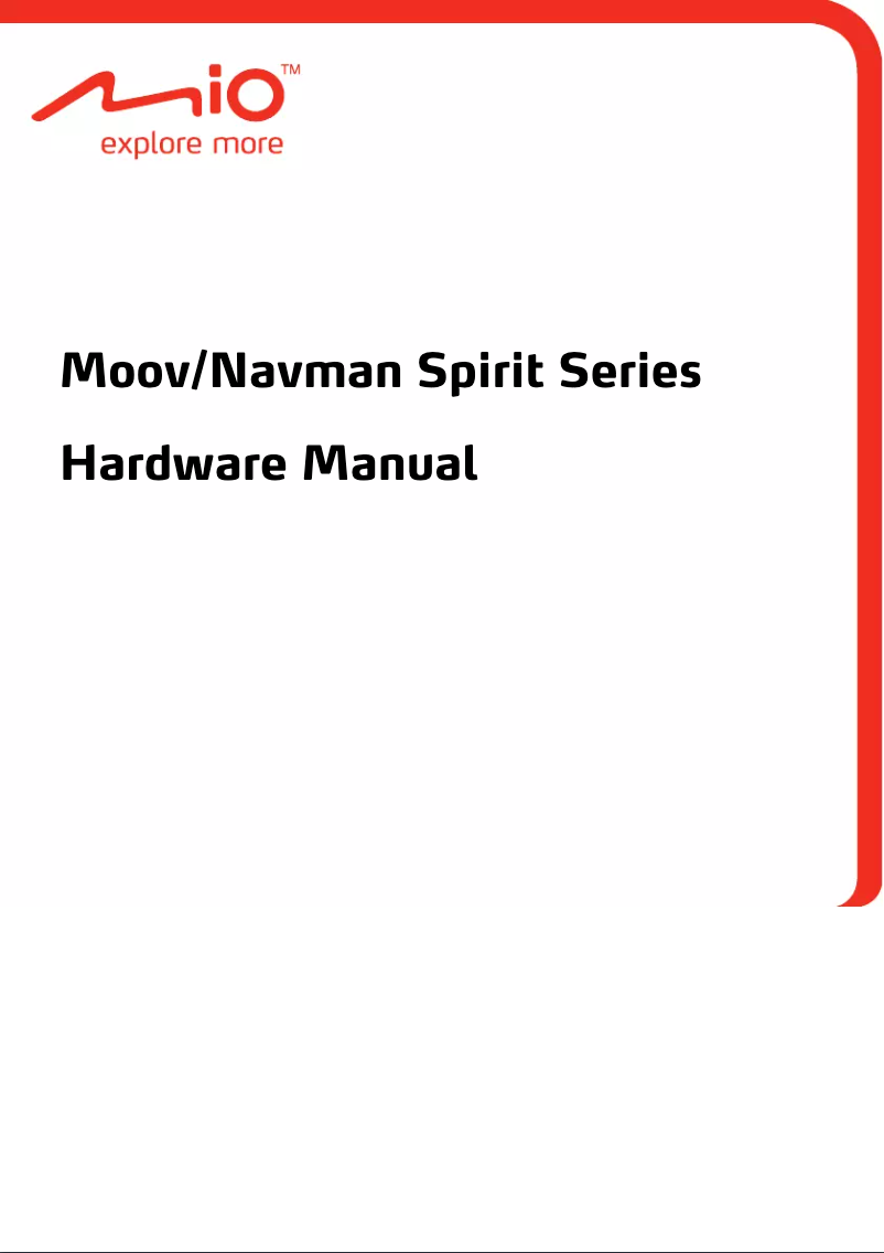 Page 1 de la notice Manuel utilisateur Mio Moov Spirit Flat S568