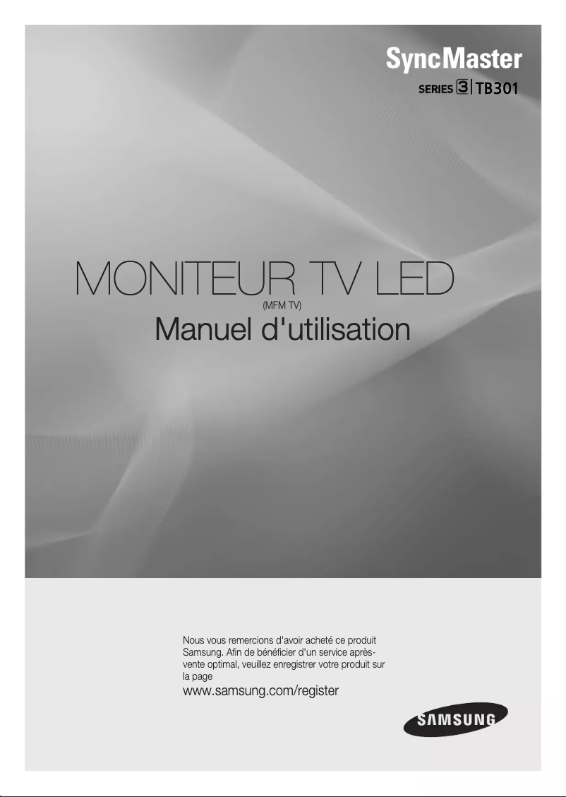 Page 1 de la notice Manuel utilisateur Samsung T24B301EW