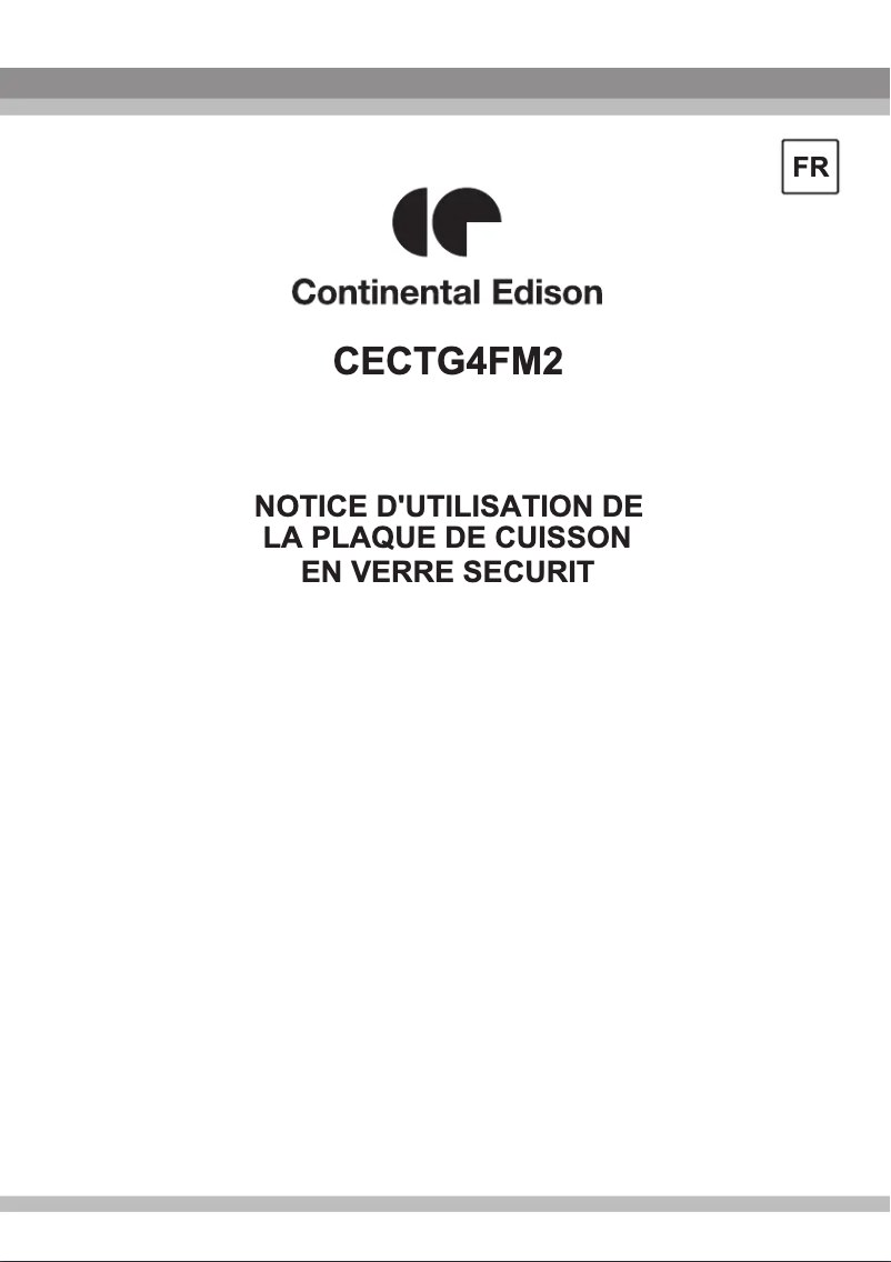 Page n°1 - Manuel utilisateur Continental Edison CECTG4FM2