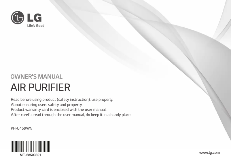 Image de la première page du manuel de l'appareil PH-U459WN