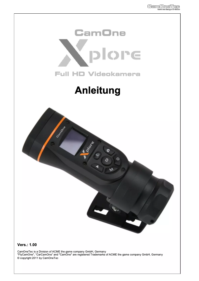 Image de la première page du manuel de l'appareil XPlore