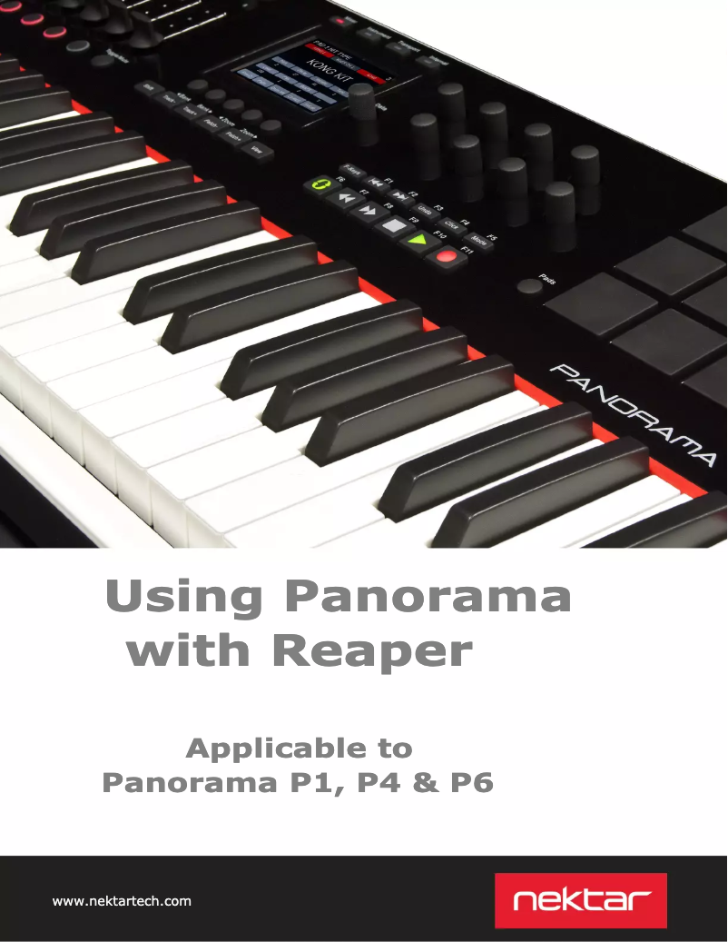 Page n°1 - Manuel utilisateur Nektar Panorama P1