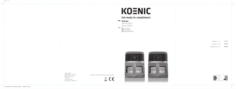 Page 1 de la notice Manuel utilisateur Koenic KAF 41324 R