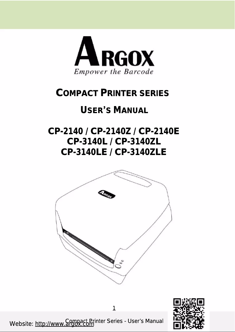 Image de la première page du manuel de l'appareil CP-3140L
