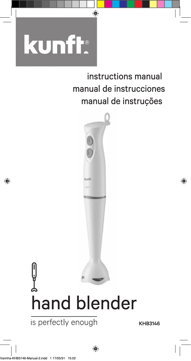 Image de la première page du manuel de l'appareil KHB3146