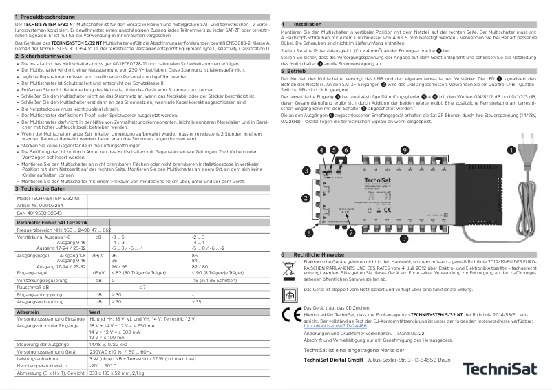 Image de la première page du manuel de l'appareil TechniSystem 5/32 NT